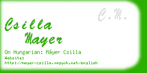 csilla mayer business card
